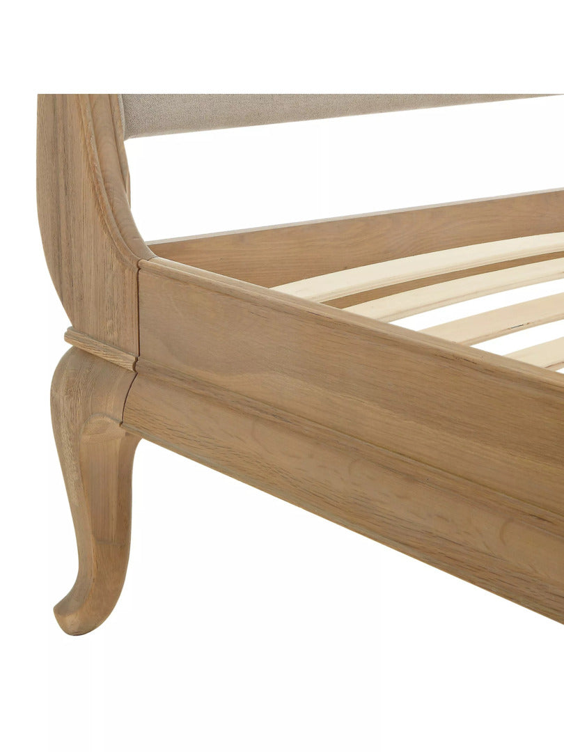 John Lewis Louis High End Sleigh Bed Frame, King Size 150cm Oak