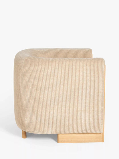 John Lewis Vila Tub Corduroy Armchair, Natural Living Room