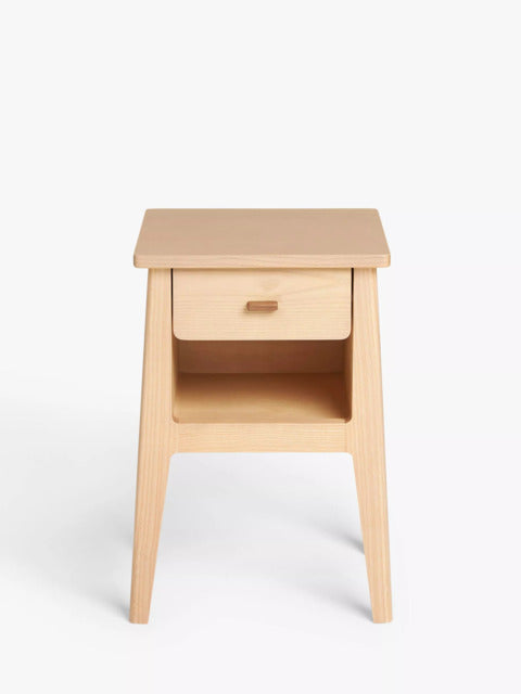 John Lewis Arbor 1 Drawer Bedside Table, Natural