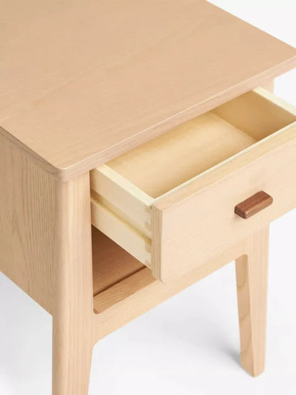 John Lewis Arbor 1 Drawer Bedside Table, Natural