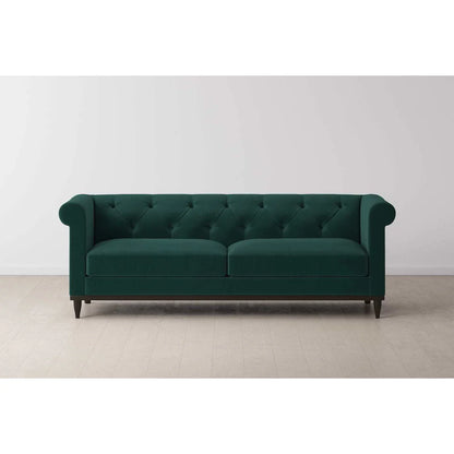 Swyft Velvet 3 Seater Sofa Kingfisher Teal Model 09 Ex - Display