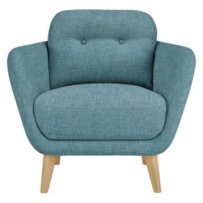 John Lewis Arlo Leather Armchair Light Leg Aquaclean Connie Teal
