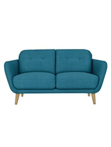 John Lewis Arlo Small 2 Seater Sofa Soft Weave Teal