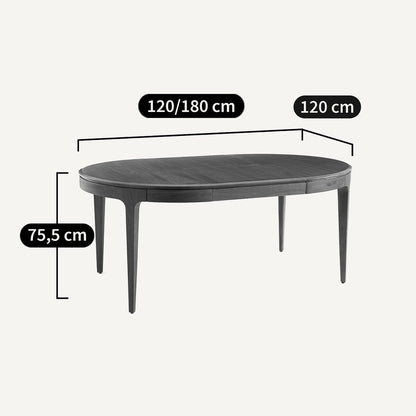 La Redoute AM.PM Sanara Walnut and Veneer Extendable Round Table 8 People