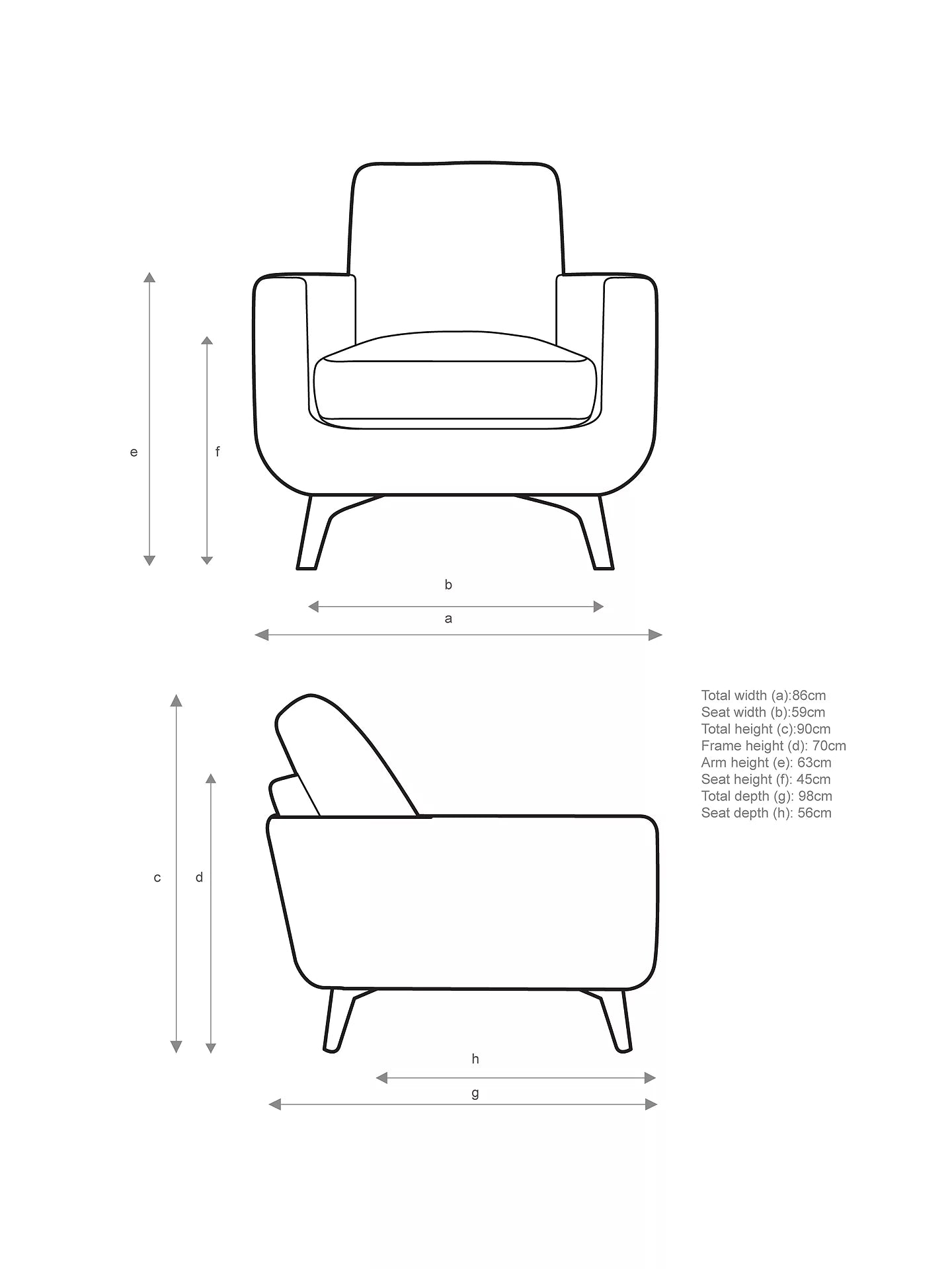 John Lewis Barbican Armchair Single Seat