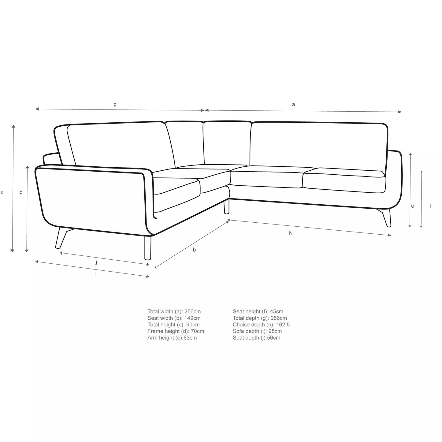 John Lewis Corner Sofa Barbican 5+ Seater Connie Grey