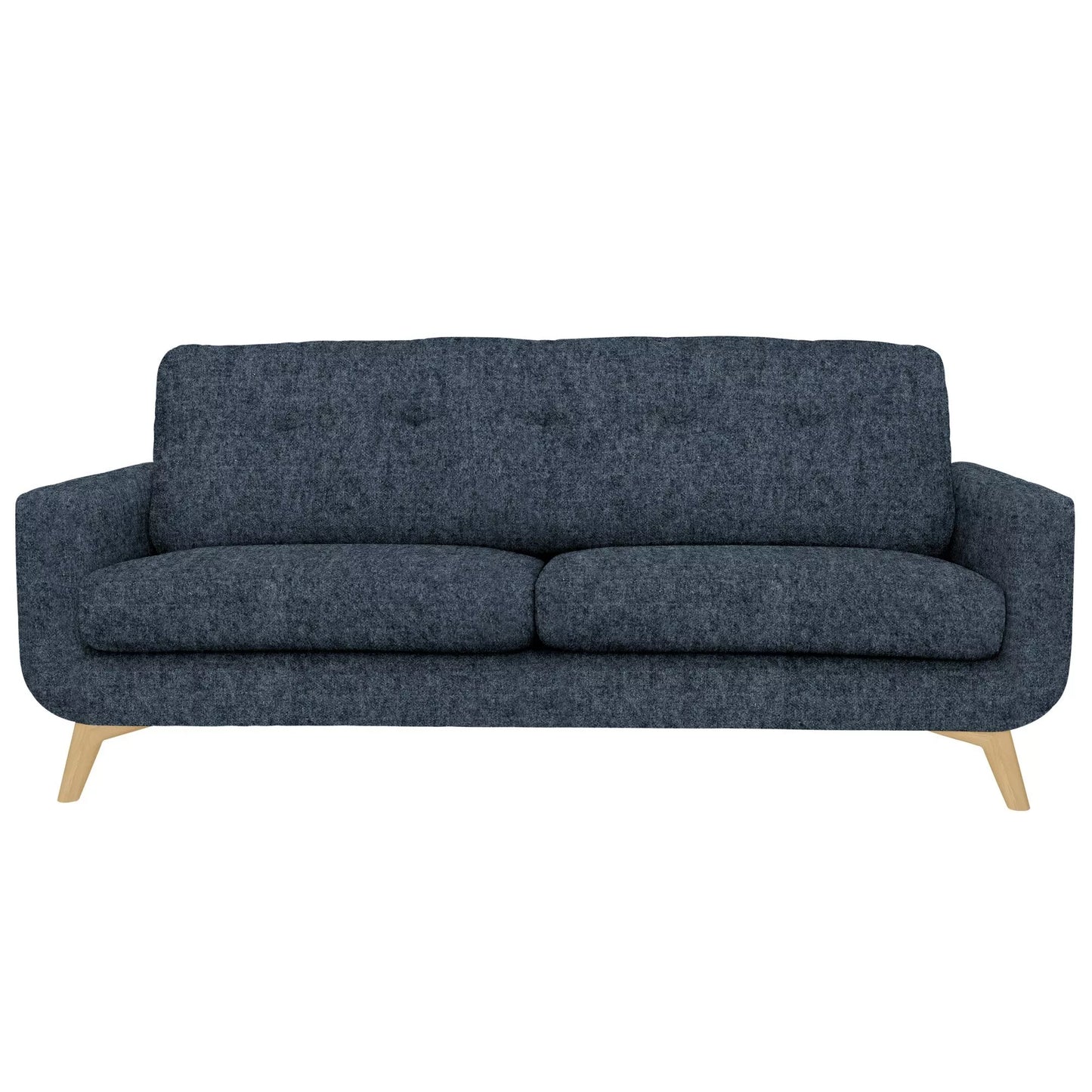 John Lewis Barbican Large 3 Seater Sofa Tweed Navy