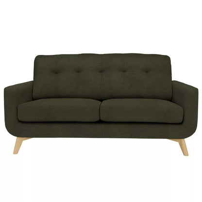 John Lewis Barbican Medium 2 Seater Sofa Plush Chenille Moss Green Easy Clean