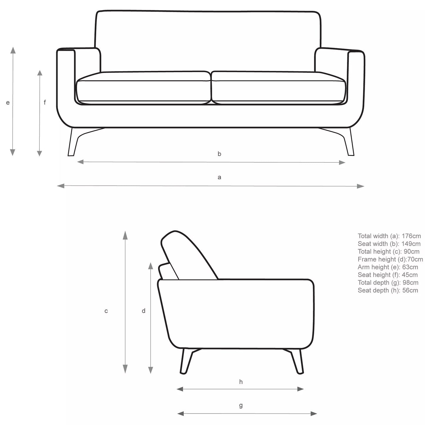 John Lewis Barbican Medium 2 Seater Sofa Aquaclean Connie Grey