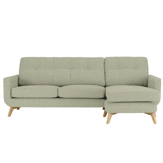 John Lewis Barbican 5+ Seater RHF Chaise End Sofa in Saga Green