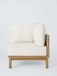 John Lewis Coast Eucalyptus Wood Garden Corner Unit Chair, Brushed Wood