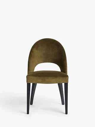 John Lewis Moritz II Olive Green Velvet Dining Chair