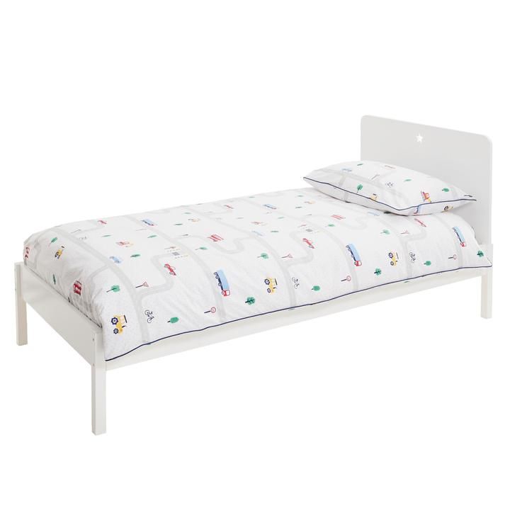 Star Bright Single Bed Bright White Bed Frame Children's