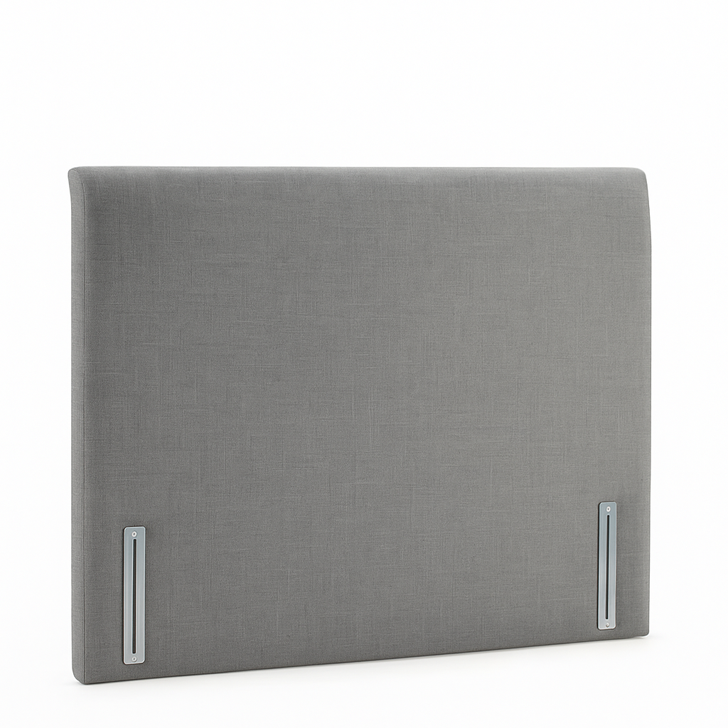 John Lewis Bedford Full Depth Upholstered Headboard, Super King Size Cotton Effect Grey