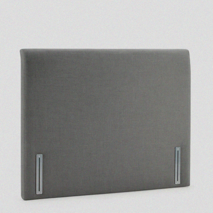 John Lewis Bedford Full Depth Upholstered Headboard, Double, Grey Velvet