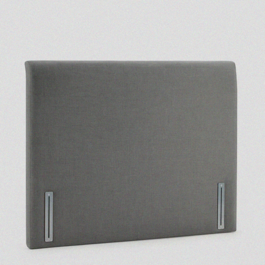 John Lewis Bedford Full Depth Upholstered Headboard, Double, Grey Velvet