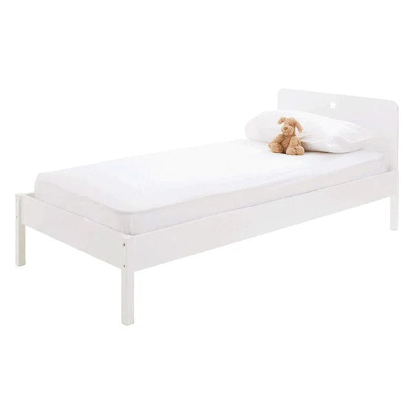 Star Bright Single Bed Bright White Bed Frame Children's