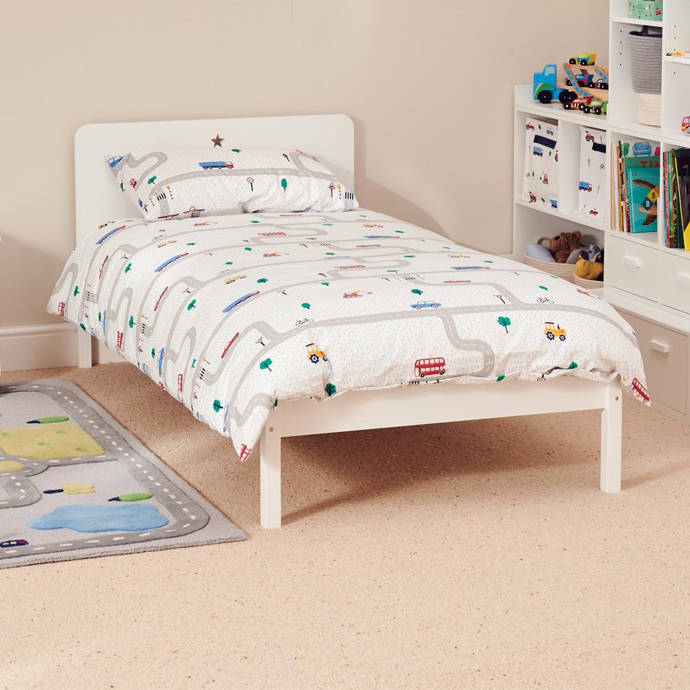 Star Bright Single Bed Bright White Bed Frame Children's