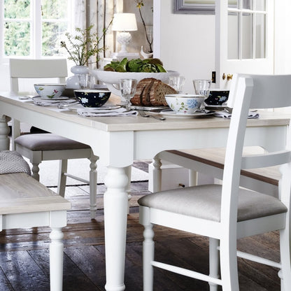 Laura Ashley Dorset White Fixed Dining Table