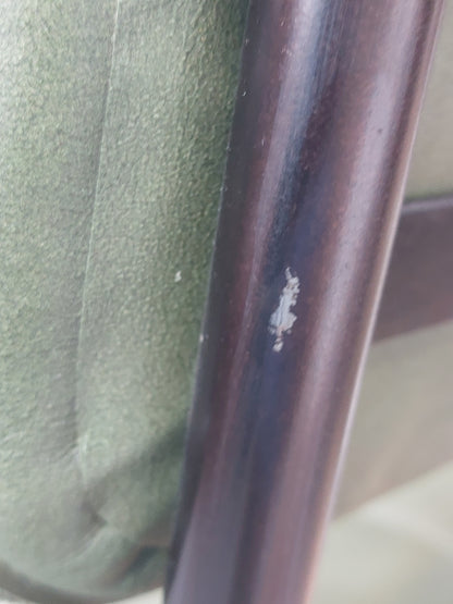nkuku Ukari Leather Dining Chair, Rich Green
