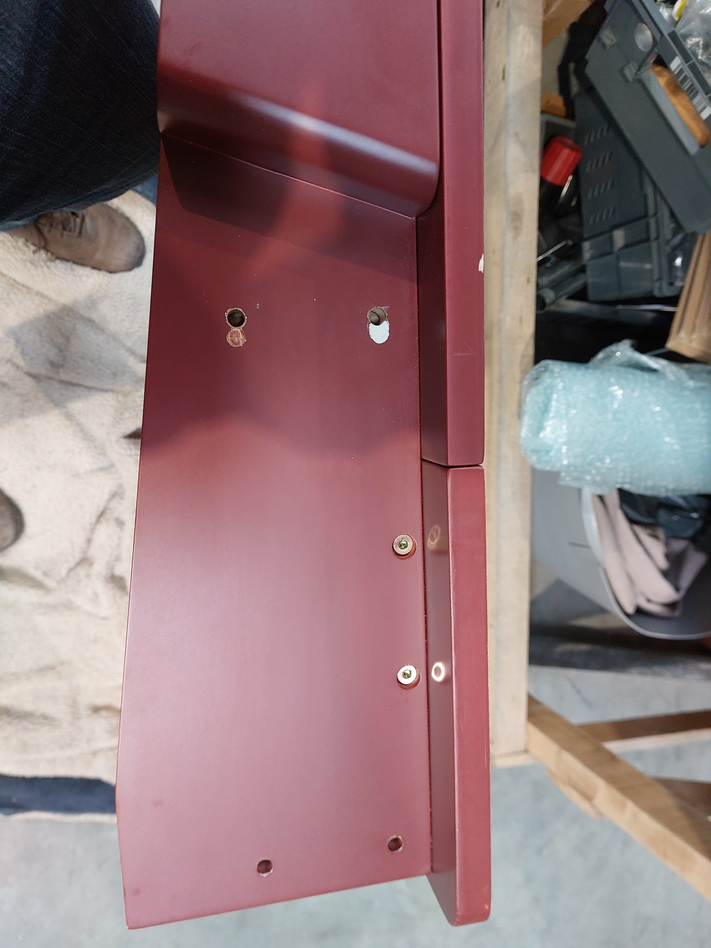 John Lewis Lift Storage Desk Red