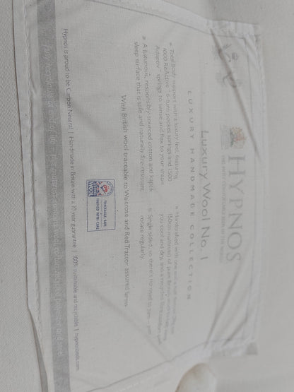 Hypnos Luxury Wool No.1 Pocket Spring Mattress Small Double Medium/Firm Tension