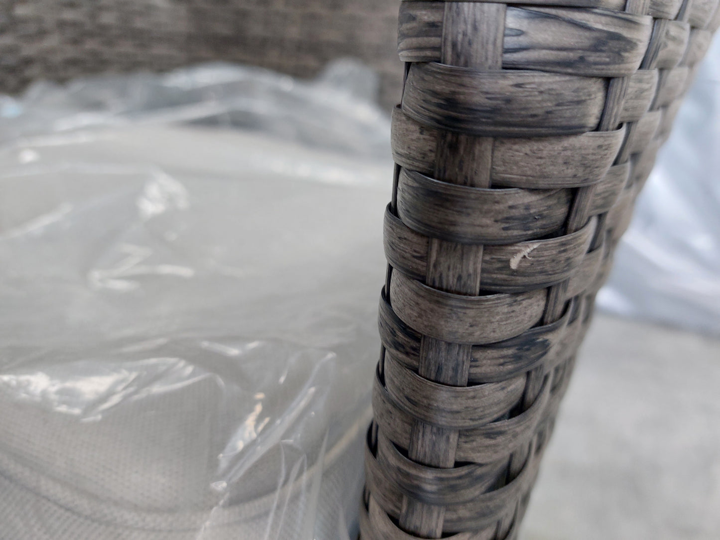 John Lewis Alora Garden Dining Chairs, Set of 2, Brown/Grey