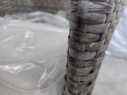 John Lewis Alora Garden Dining Chairs, Set of 2, Brown/Grey