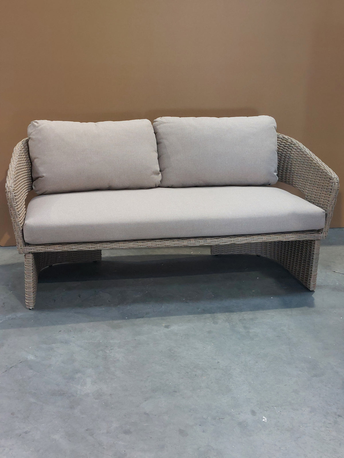 John Lewis Haven Woven 2-Seater Garden Sofa, Sandstone