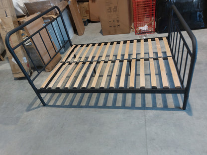 John Lewis Dorm Metal Bed Frame, Double, Black