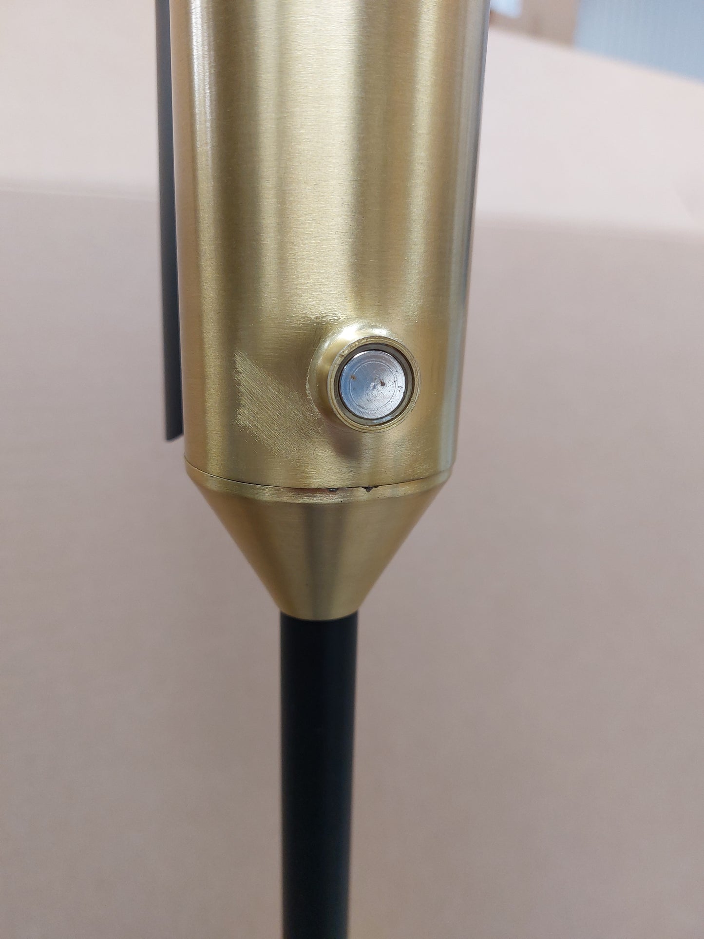 John Lewis Swivel LED Uplighter Floor Lamp, Black/Brass