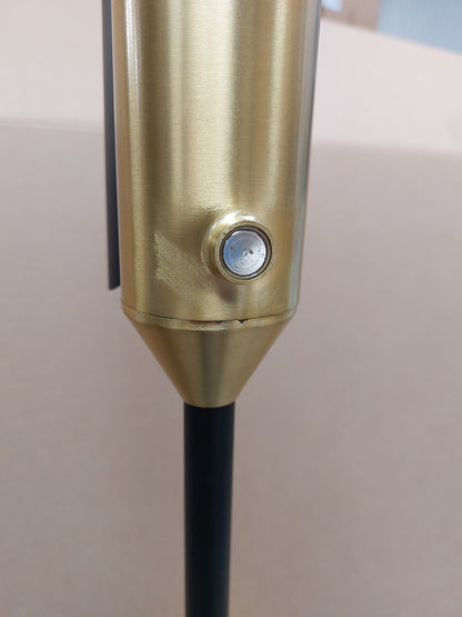 John Lewis Swivel LED Uplighter Floor Lamp, Black/Brass