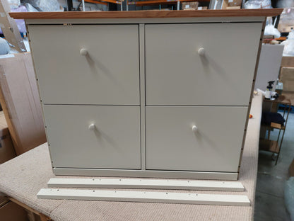 John Lewis Wilton Shoe Storage Cabinet, Linen