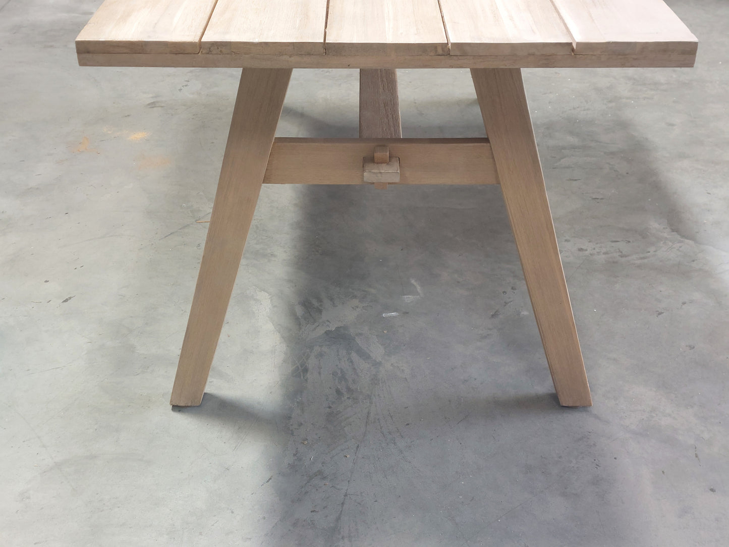 John Lewis Burford Rectangular Garden Dining Table, 190cm Natural