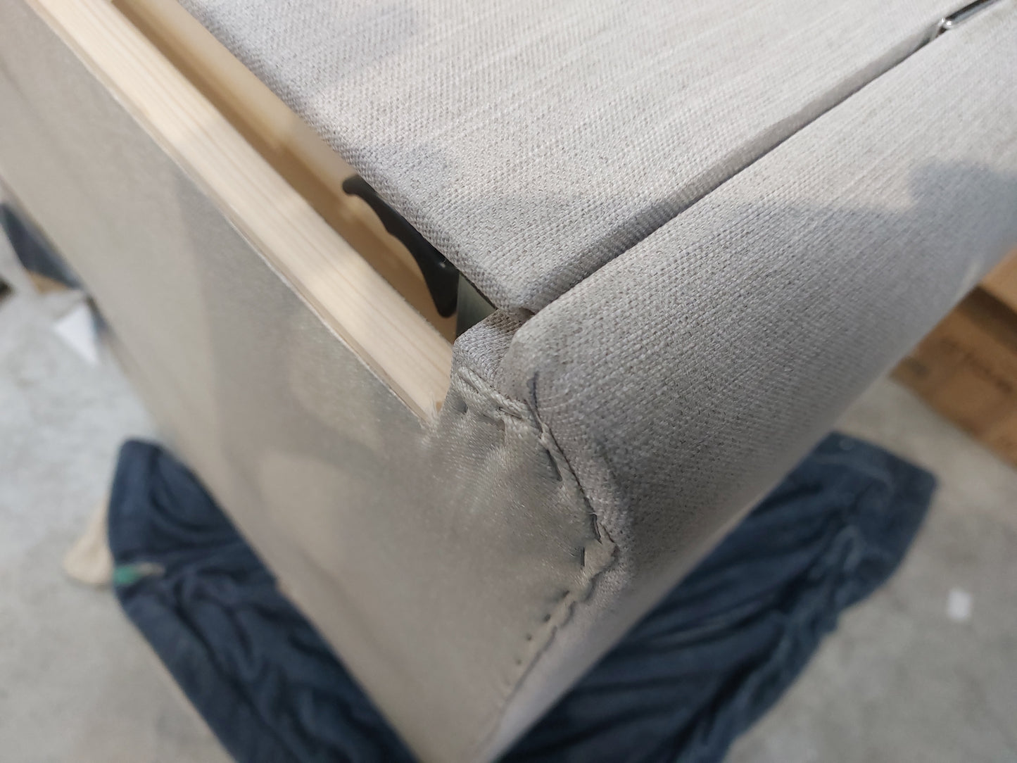 John Lewis Pocket Sprung 2 Drawer Storage Divan Base, Double, Cotton Effect topaz9