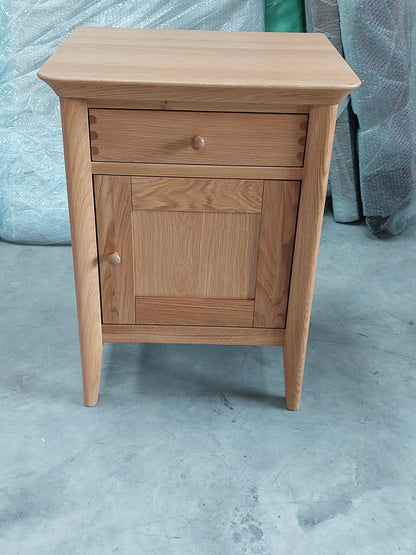 John Lewis Essence 1 Door Bedside Table, Oak