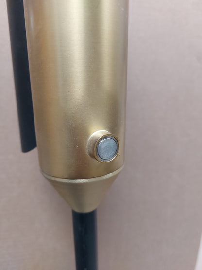 John Lewis Lamp Swivel LED Uplighter Floor Lamp, Black/Brass