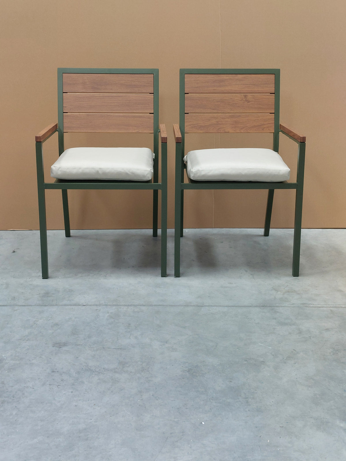 John Lewis Platform Garden Dining Armchair, Set of 2, Green