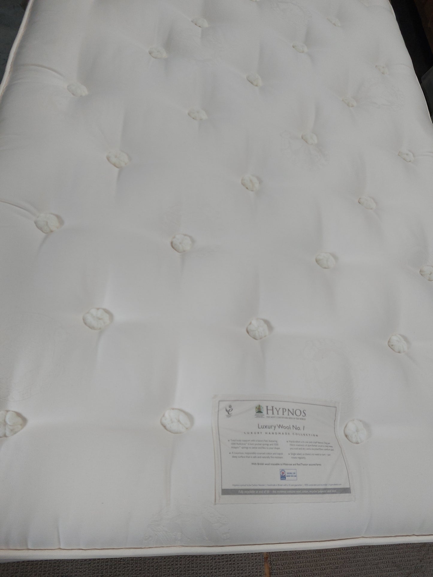 List - Hypnos Luxury Wool No.1 Pocket Spring Mattress