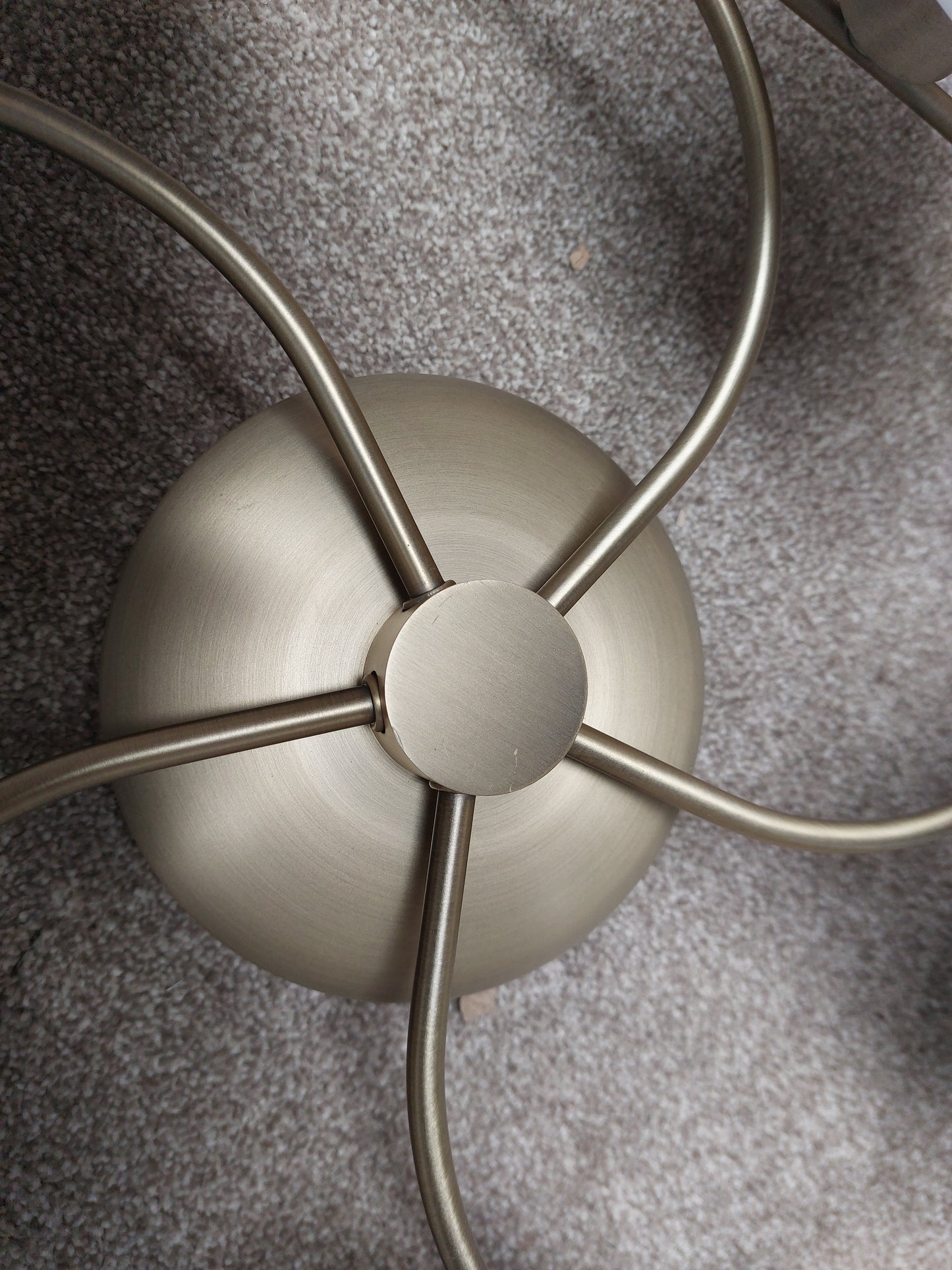 John Lewis Tameo 5 Arm Flush Ceiling Light, Brass