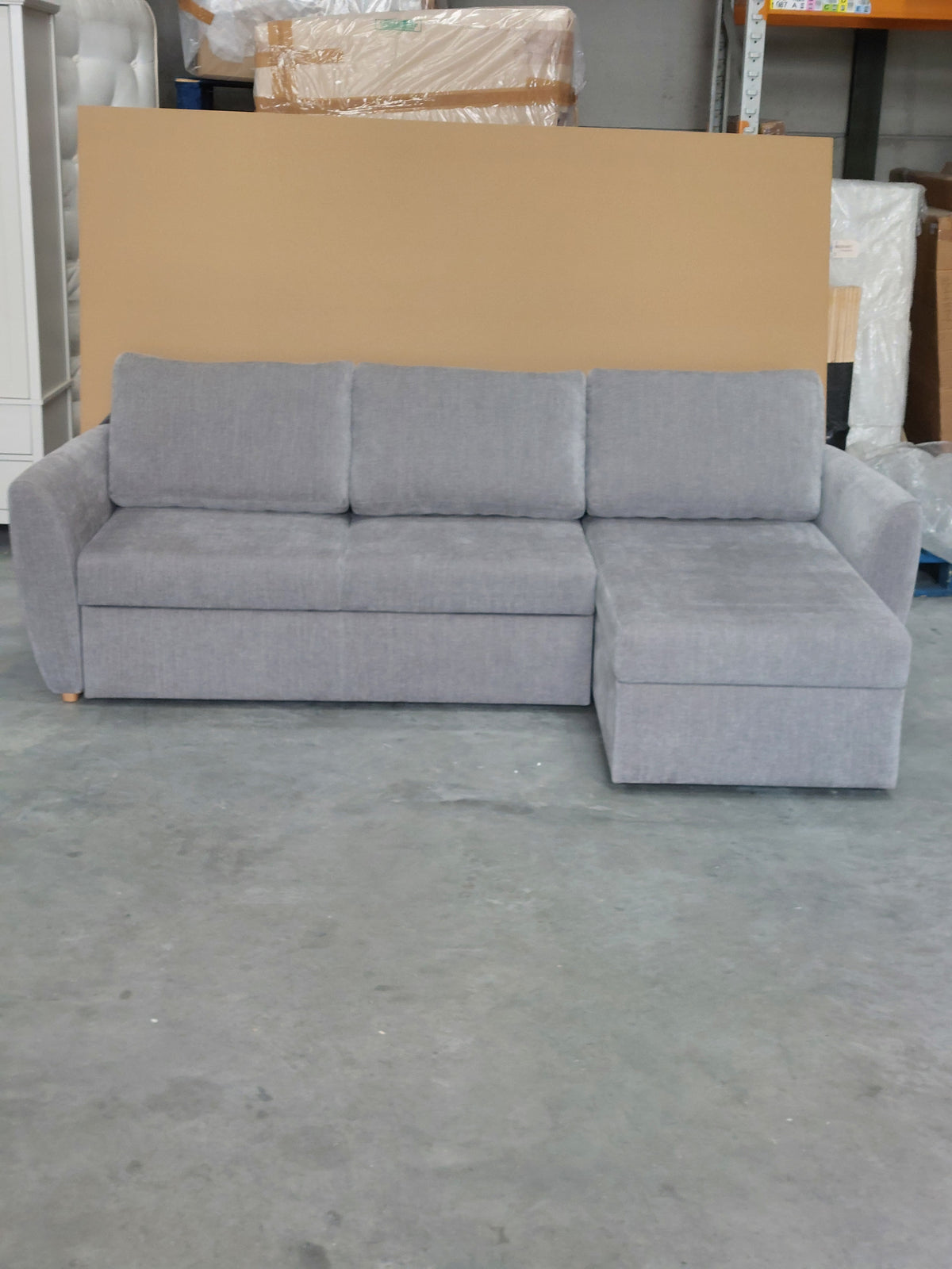John Lewis Sansa Splayed Arm Sofa Bed with Storage Aquaclean Matilda Steel