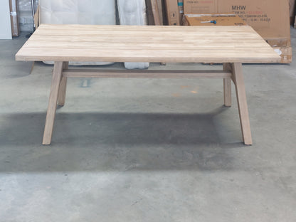 John Lewis Burford Rectangular Garden Dining Table, 190cm Natural