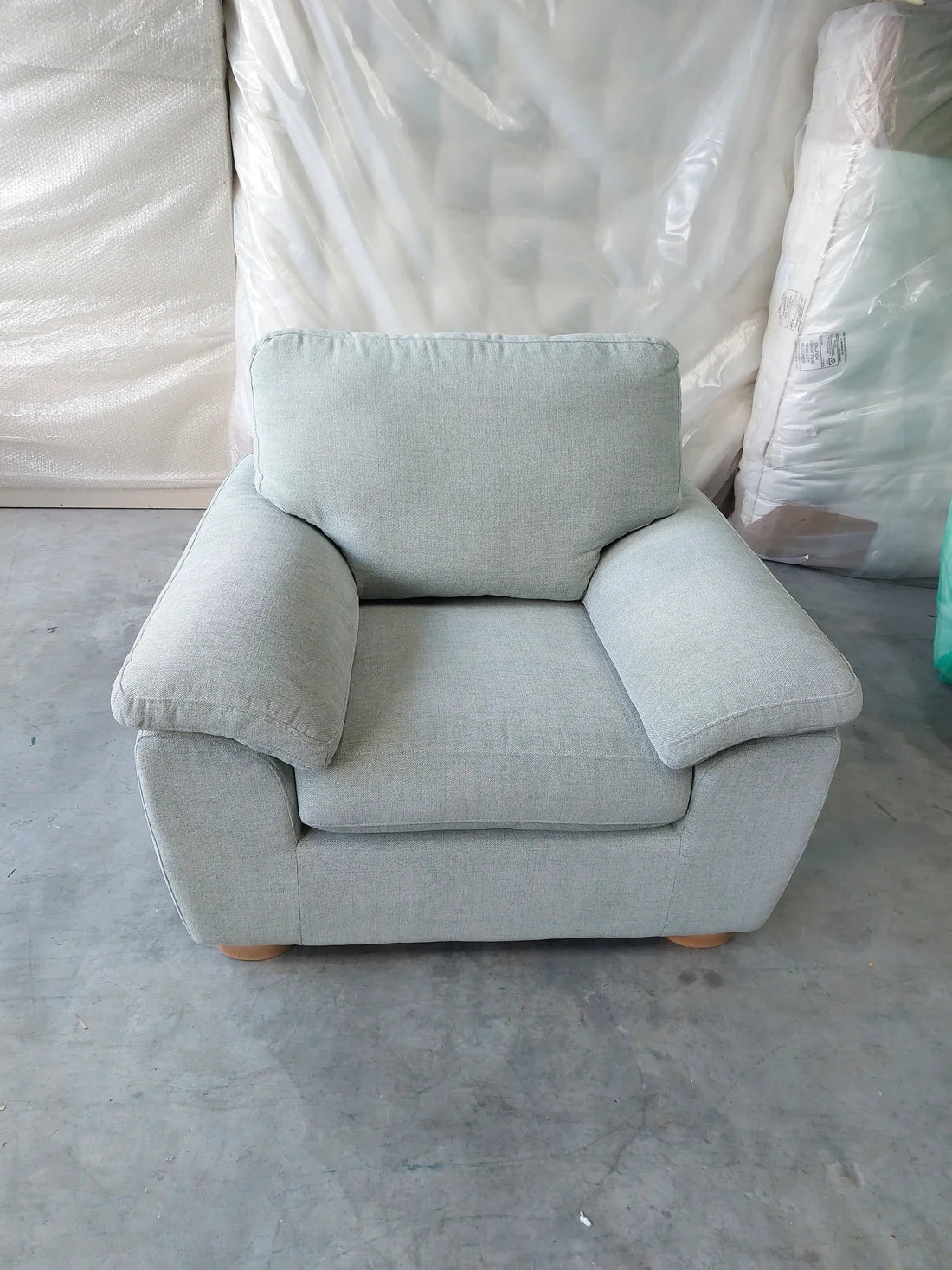 John Lewis Camden Armchair Light Blue Seagrass