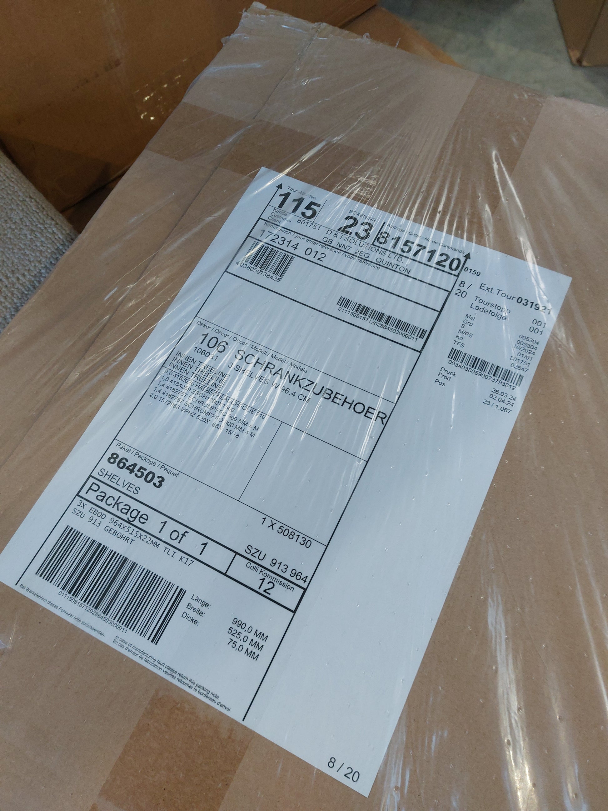 John Lewis Elstra / Marlow Wardrobe Internal Shelves, Set of 3, 96.4cm