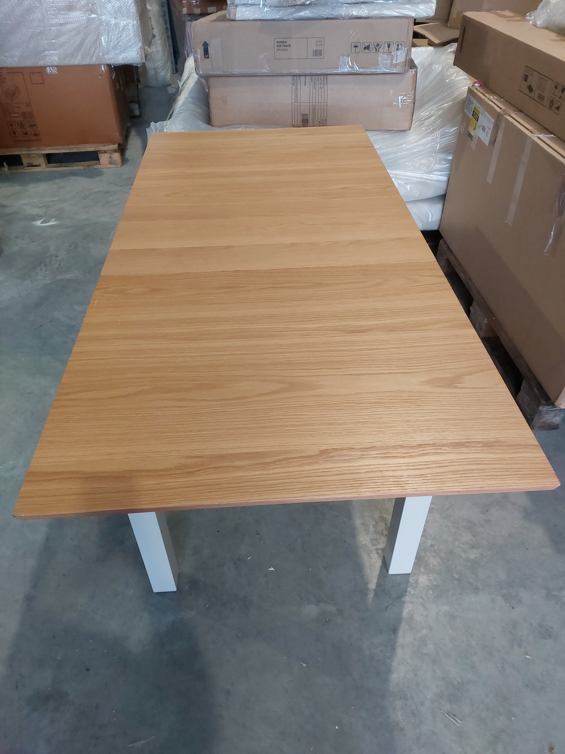 John Lewis Wilton 4-6 Seater Extending Dining Table, Linen