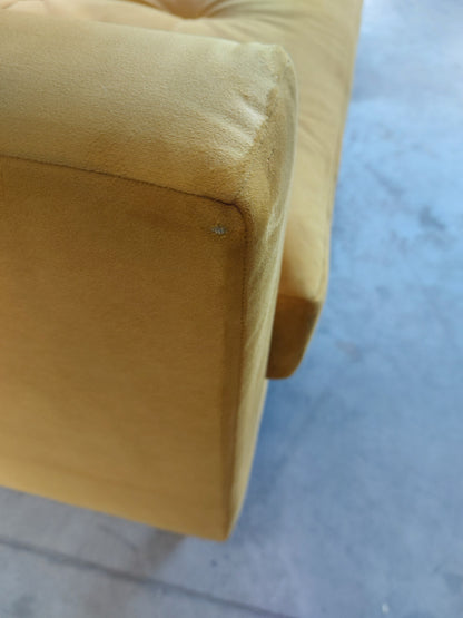 John Lewis Draper II Large 3 Seater Sofa Plush Velvet Honey