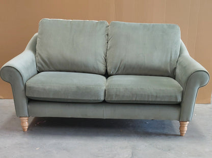 John Lewis Camber Medium 2 Seater Sofa Velvet Myrtle  Easy Clean Eco