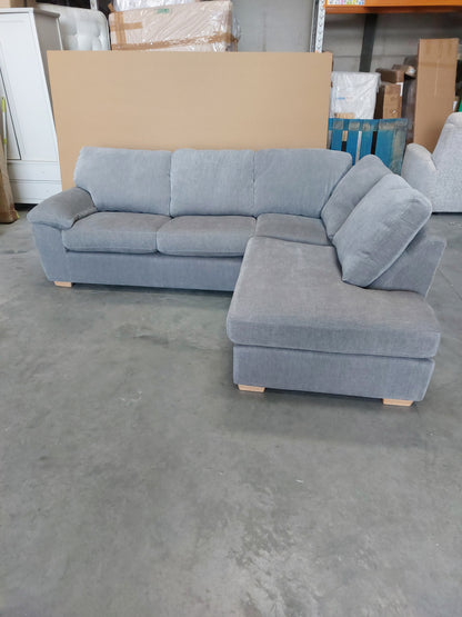 John Lewis Camden 5+ Seater RHF Corner End Chaise Steel Easy Clean