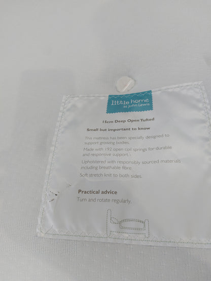 John Lewis 15cm Deep Open Spring Bunk Bed Kids' Mattress Medium Single