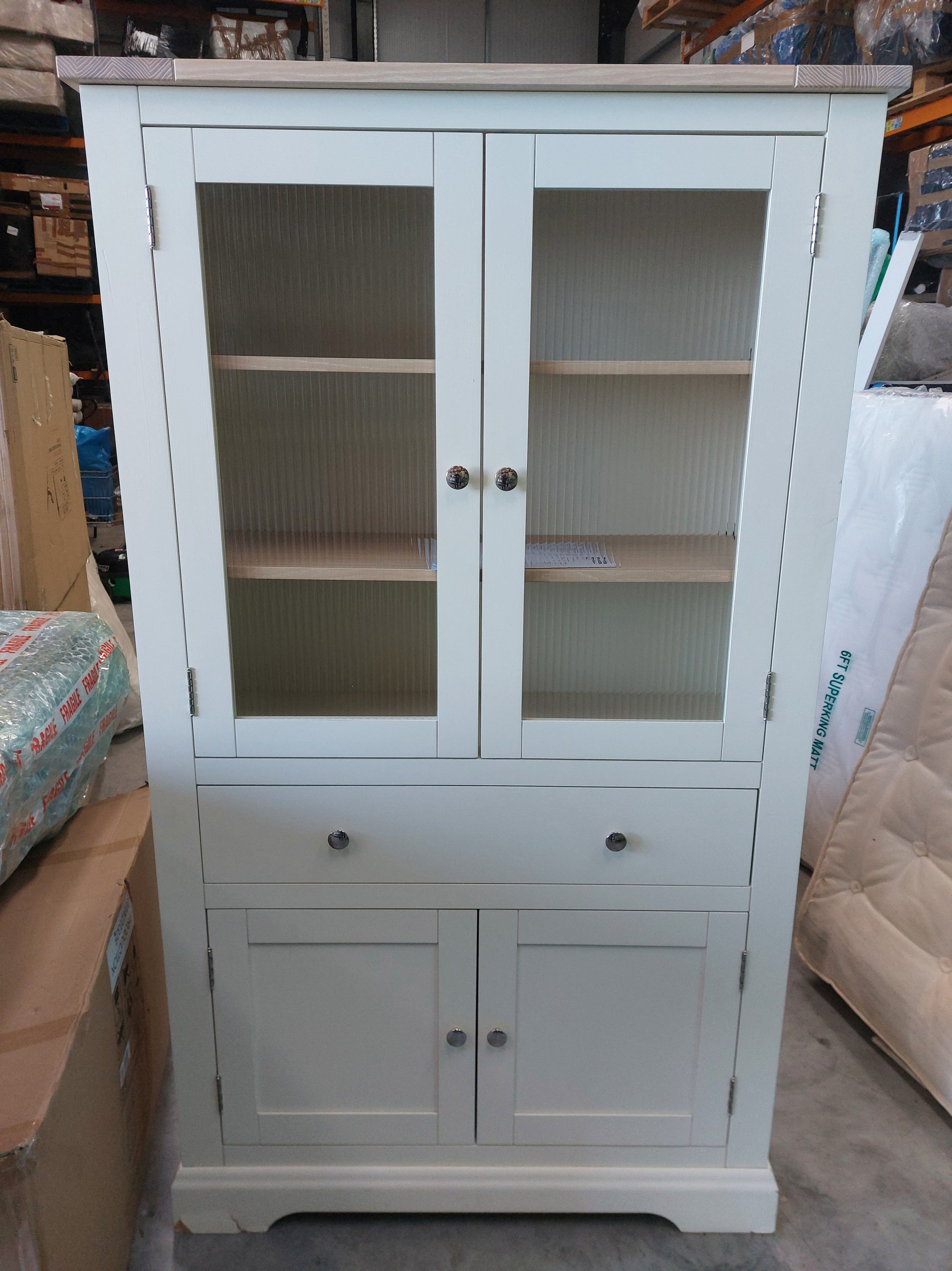 Laura Ashley Dorset Storage Cabinet White/Natural